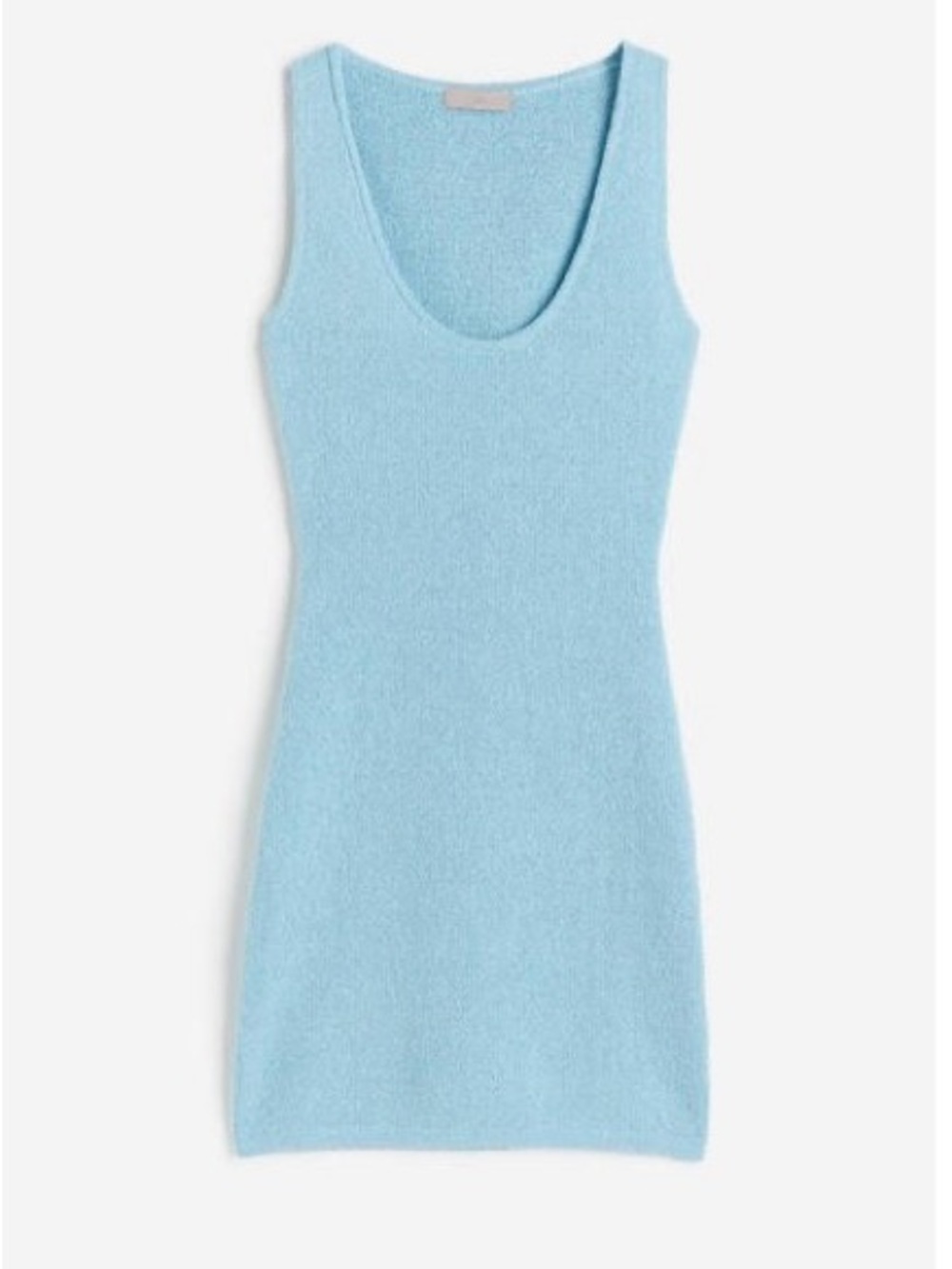 H&M Light Blue Ribbed Tank Mini Dress